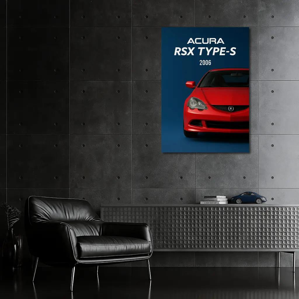 Acura RSX Type S Red Front View – Wall Art