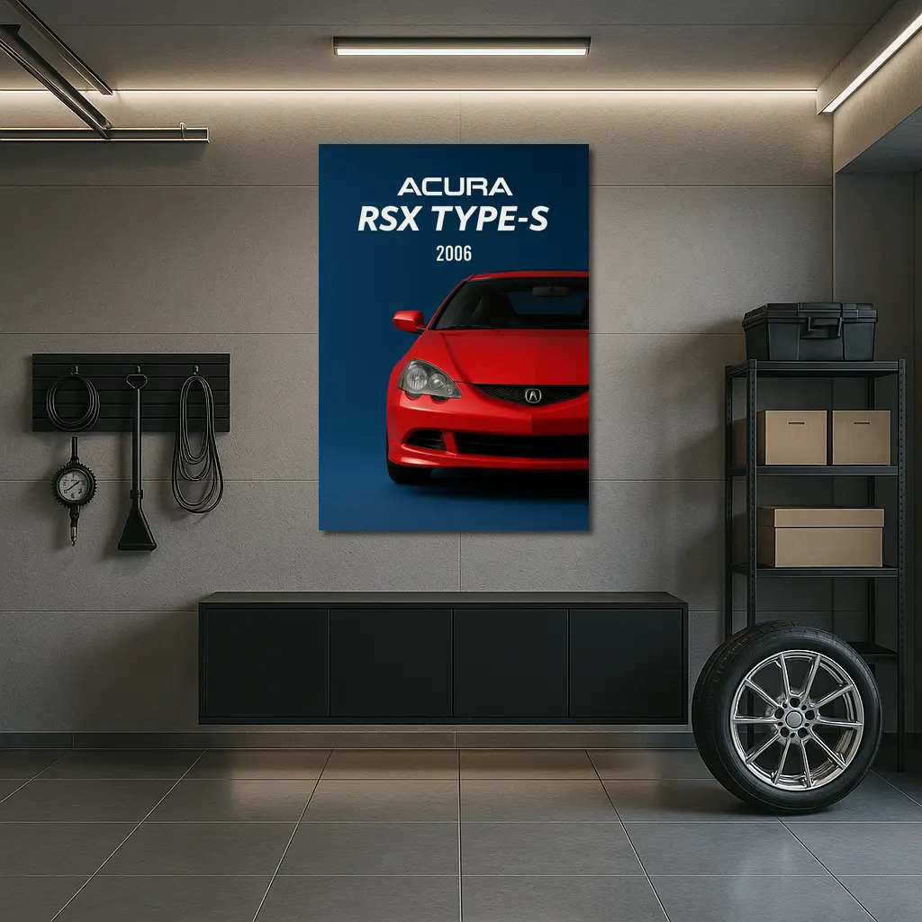 Acura RSX Type S Red Front View – Wall Art