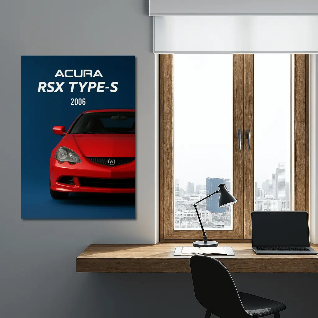 Acura RSX Type S Red Front View – Wall Art