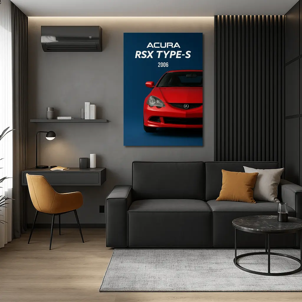 Acura RSX Type S Red Front View – Wall Art