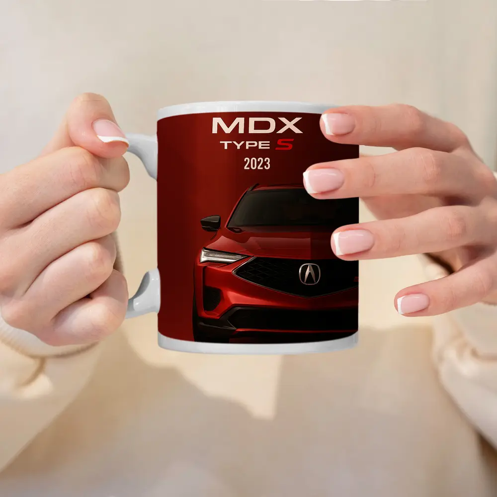 2023 Acura MDX Type S Red Background – Mugs