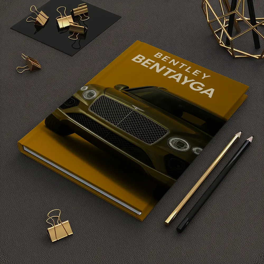 Bentley Bentayga SUV Gold Background Front View – Notebooks