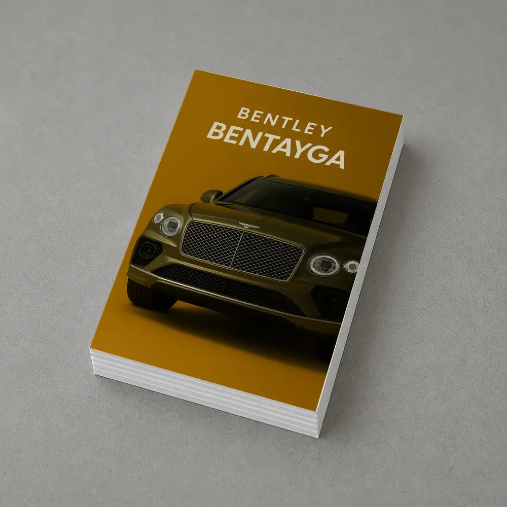 Bentley Bentayga SUV Gold Background Front View – Postcards