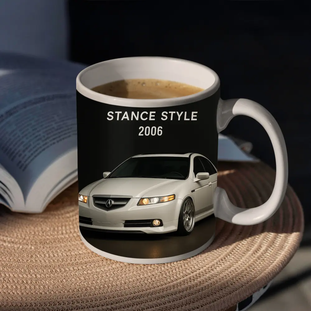 Acura TL Stance Style White Studio – Mugs