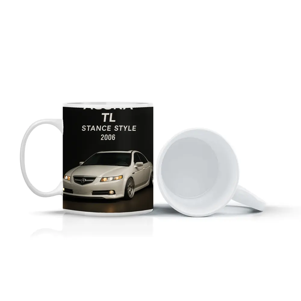 Acura TL Stance Style White Studio – Mugs