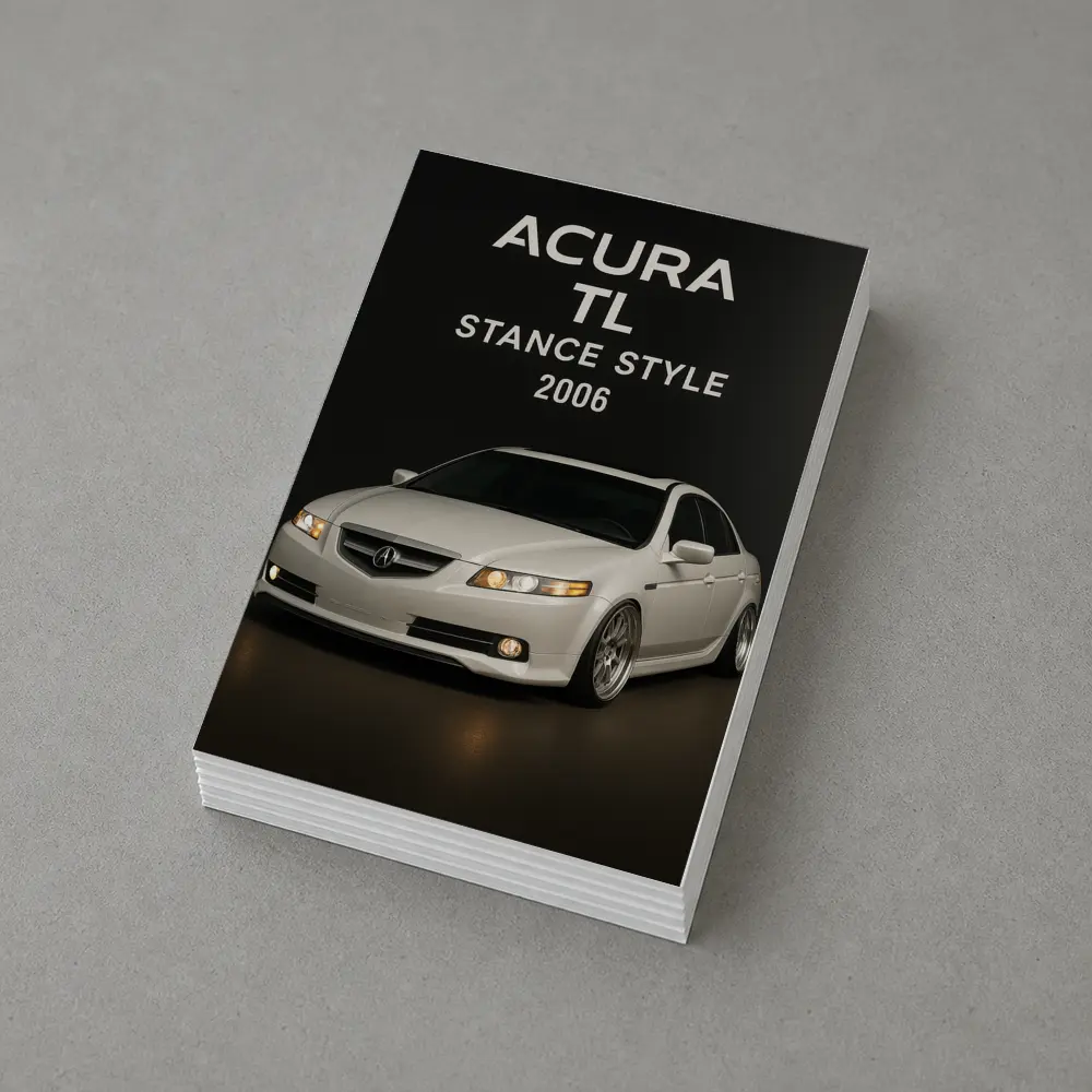 Acura TL Stance Style White Studio – Postcards
