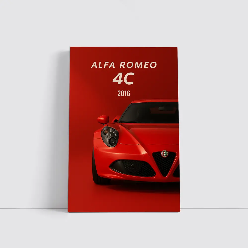 Alfa Romeo 4C Red Studio Art Print – Wall Art