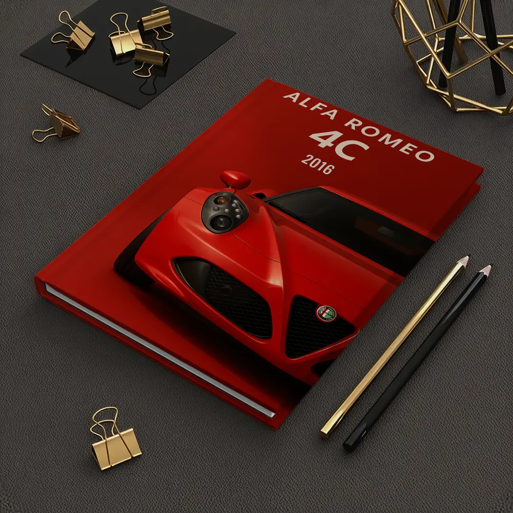 Alfa Romeo 4C Red Studio Art Print – Notebooks