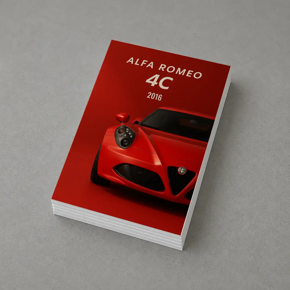 Alfa Romeo 4C Red Studio Art Print – Postcards