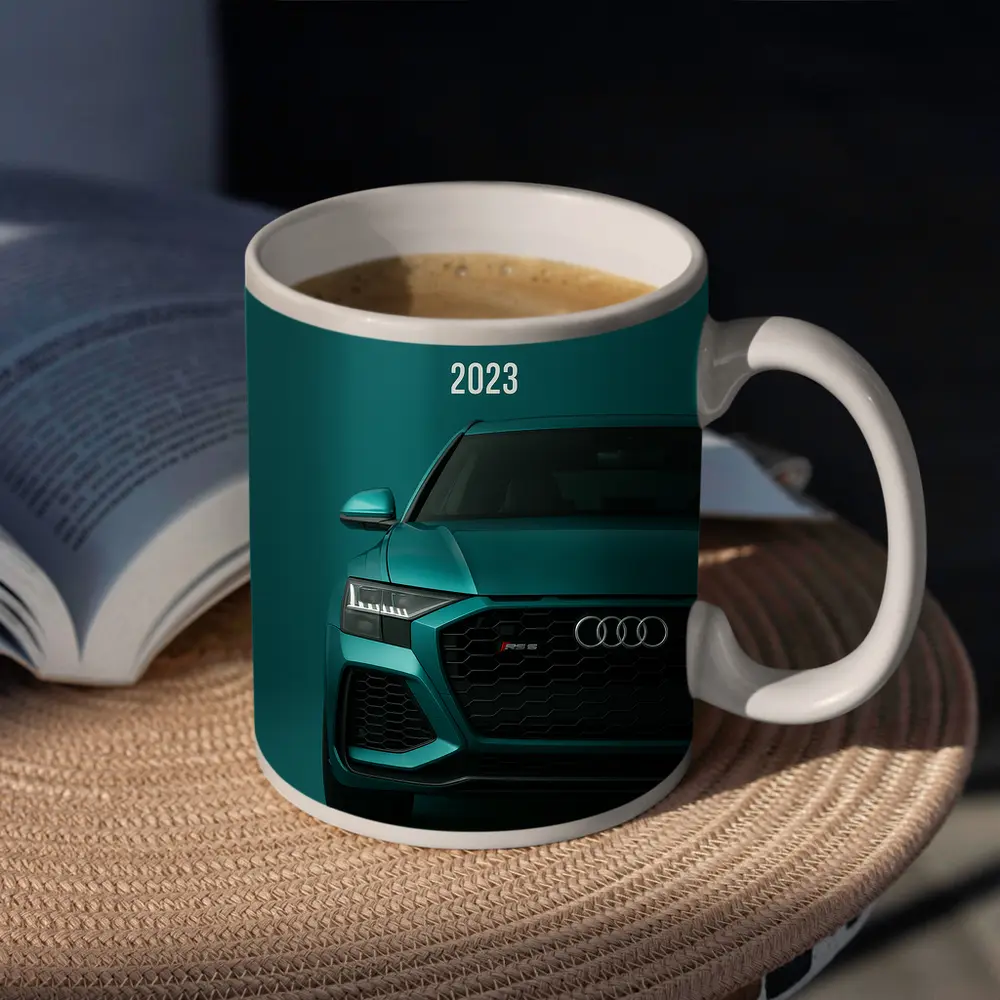 Audi RS Q8 2023 Teal Green Front – Mugs