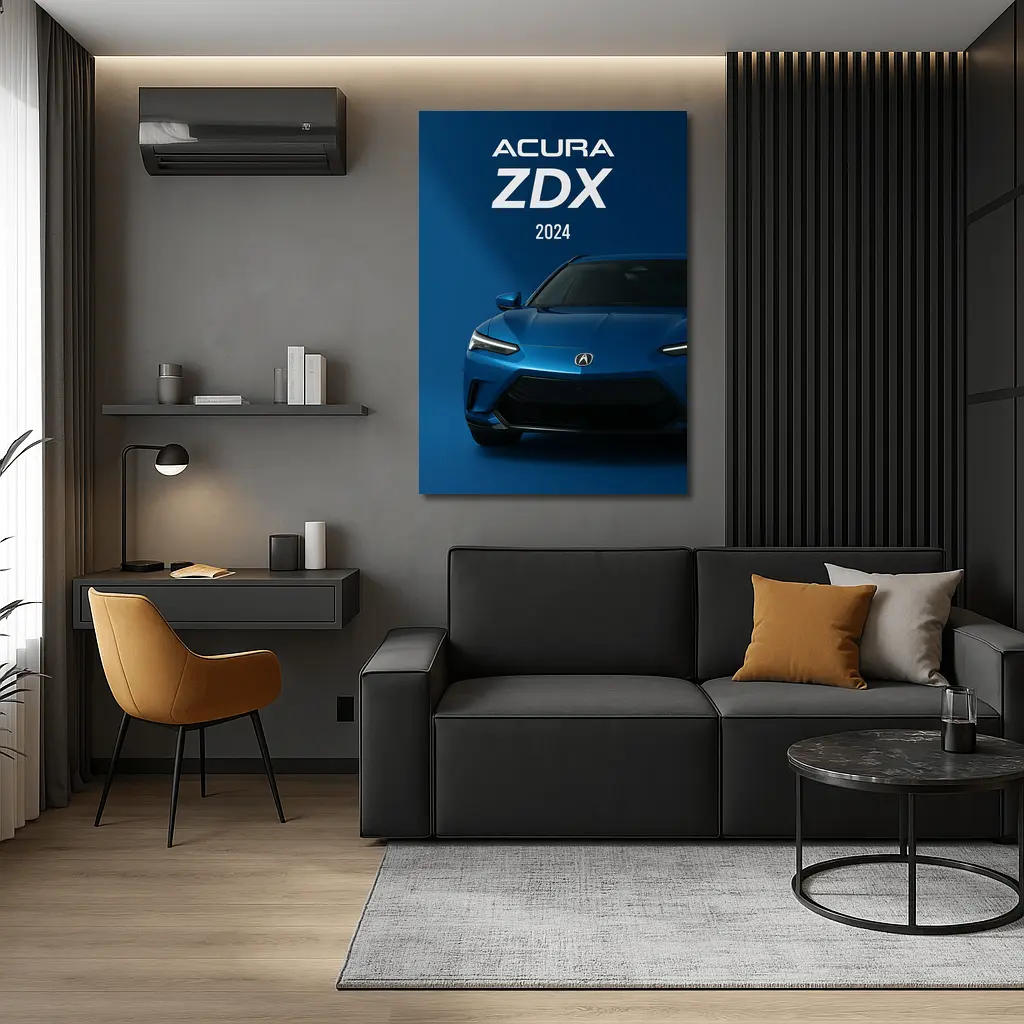2024 Acura ZDX Blue Front View – Wall Art