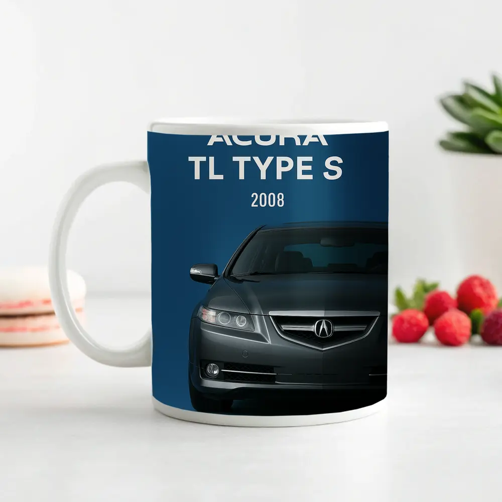 Acura TL Type S Blue Background – Mugs
