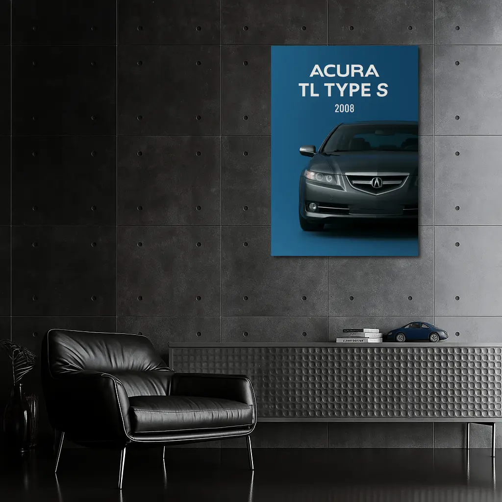 Acura TL Type S Blue Background – Wall Art