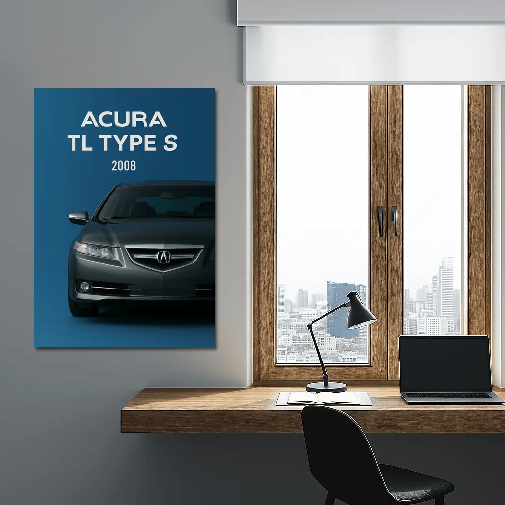 Acura TL Type S Blue Background – Wall Art