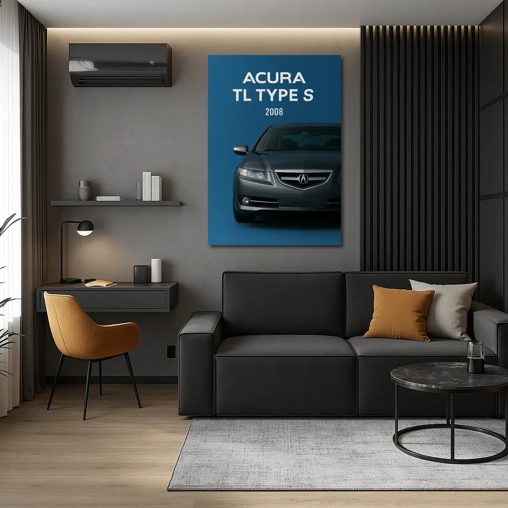 Acura TL Type S Blue Background – Wall Art