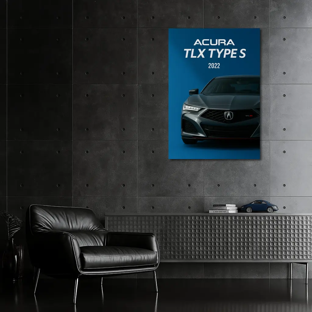 Acura TLX Type S Dark Blue Background – Wall Art