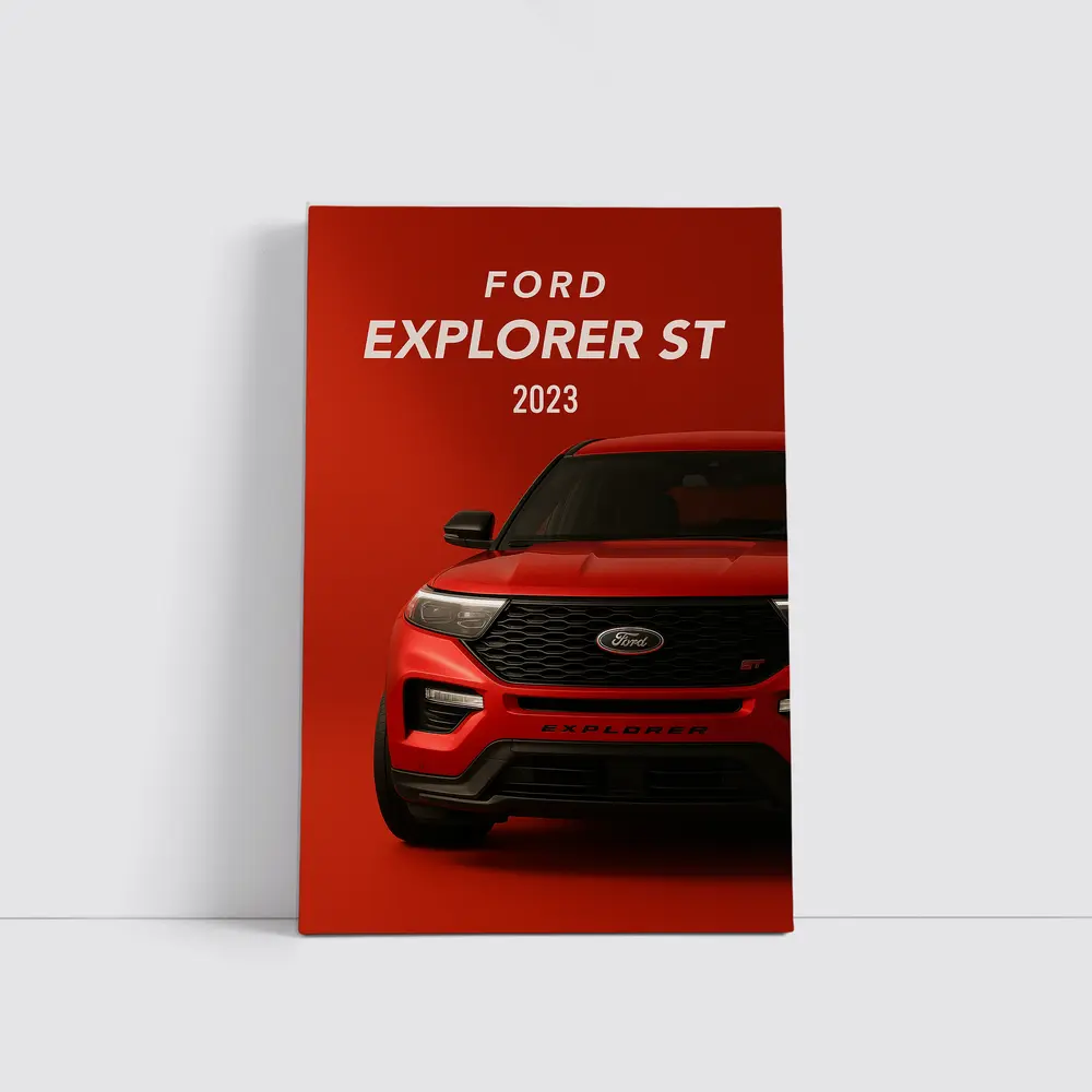 Ford Explorer ST Red Bold Front View – Wall Art
