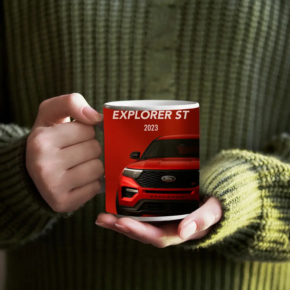 Ford Explorer ST Red Bold Front View – Mugs