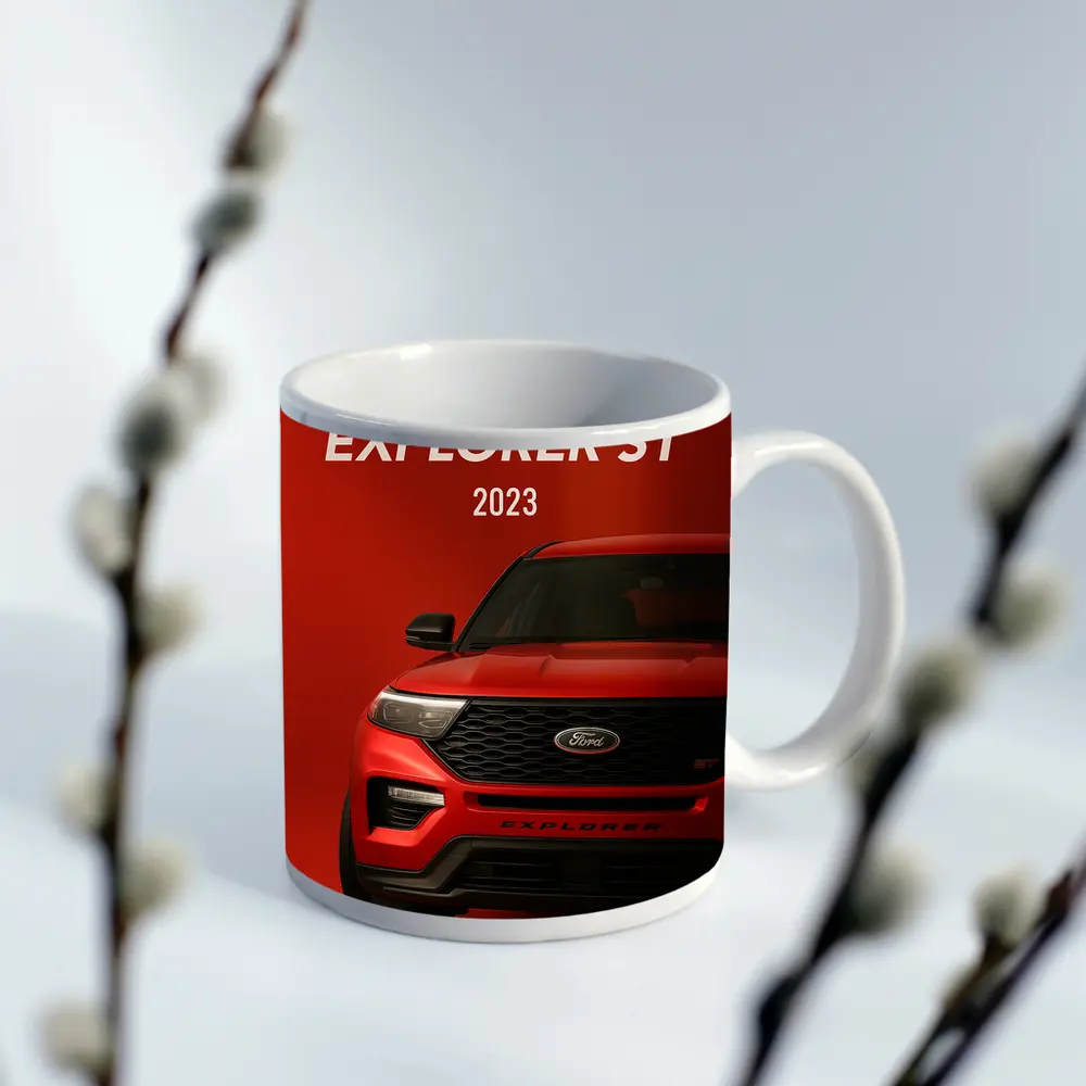 Ford Explorer ST Red Bold Front View – Mugs