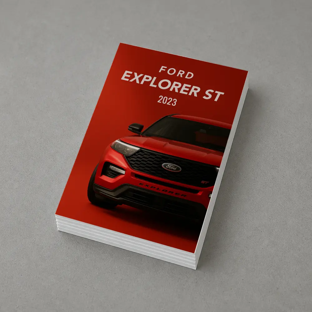 Ford Explorer ST Red Bold Front View – Postcards