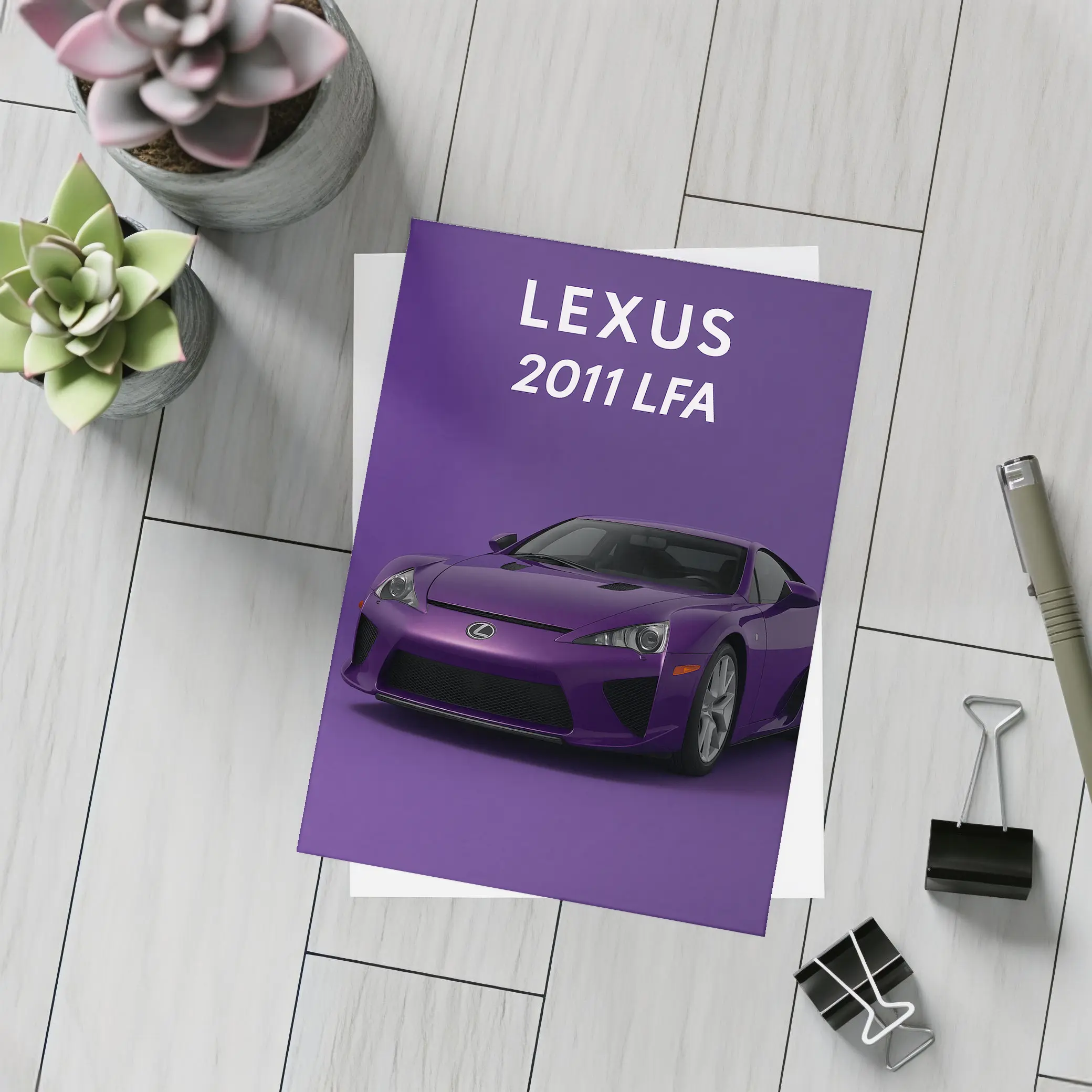 Lexus LFA Purple Sports Car Art Print – Postcards