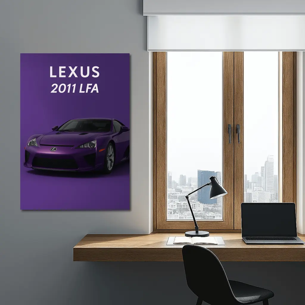 Lexus LFA Purple Sports Car Art Print – Wall Art