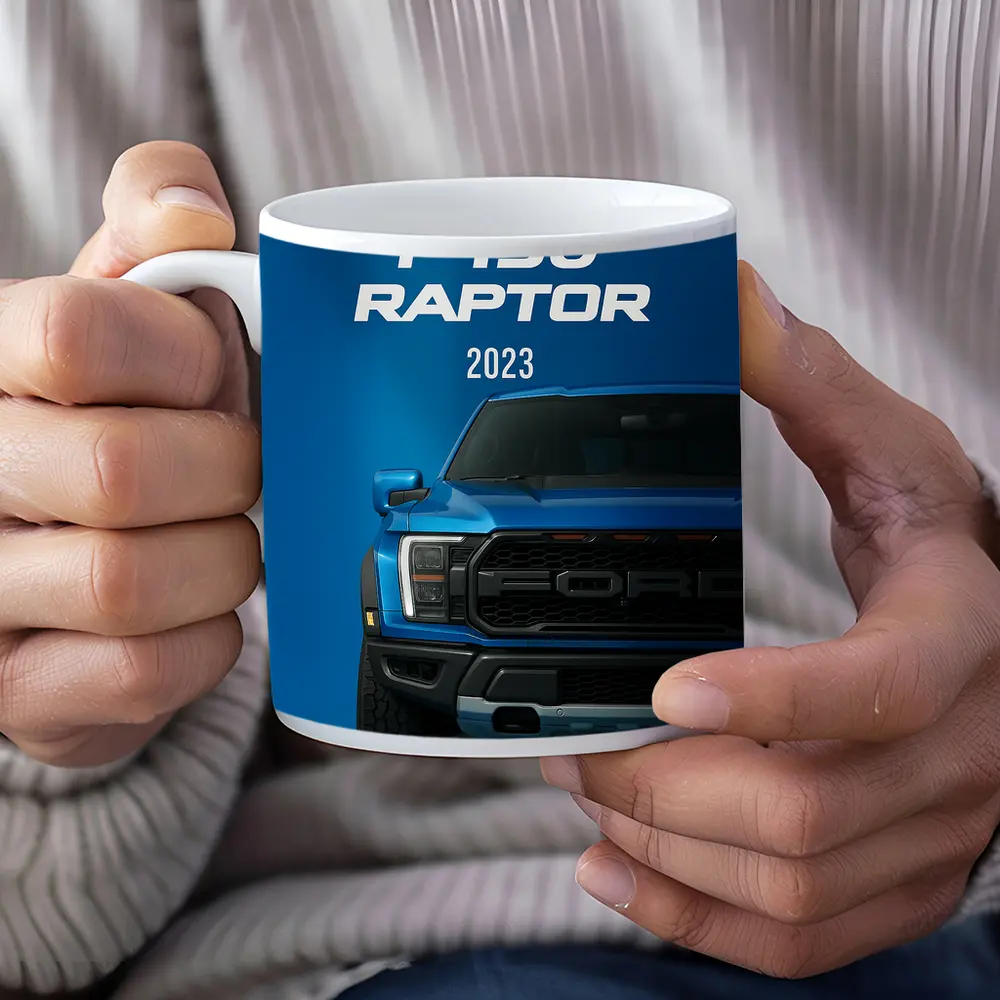 Ford F-150 Raptor 2023 Blue Front – Mugs