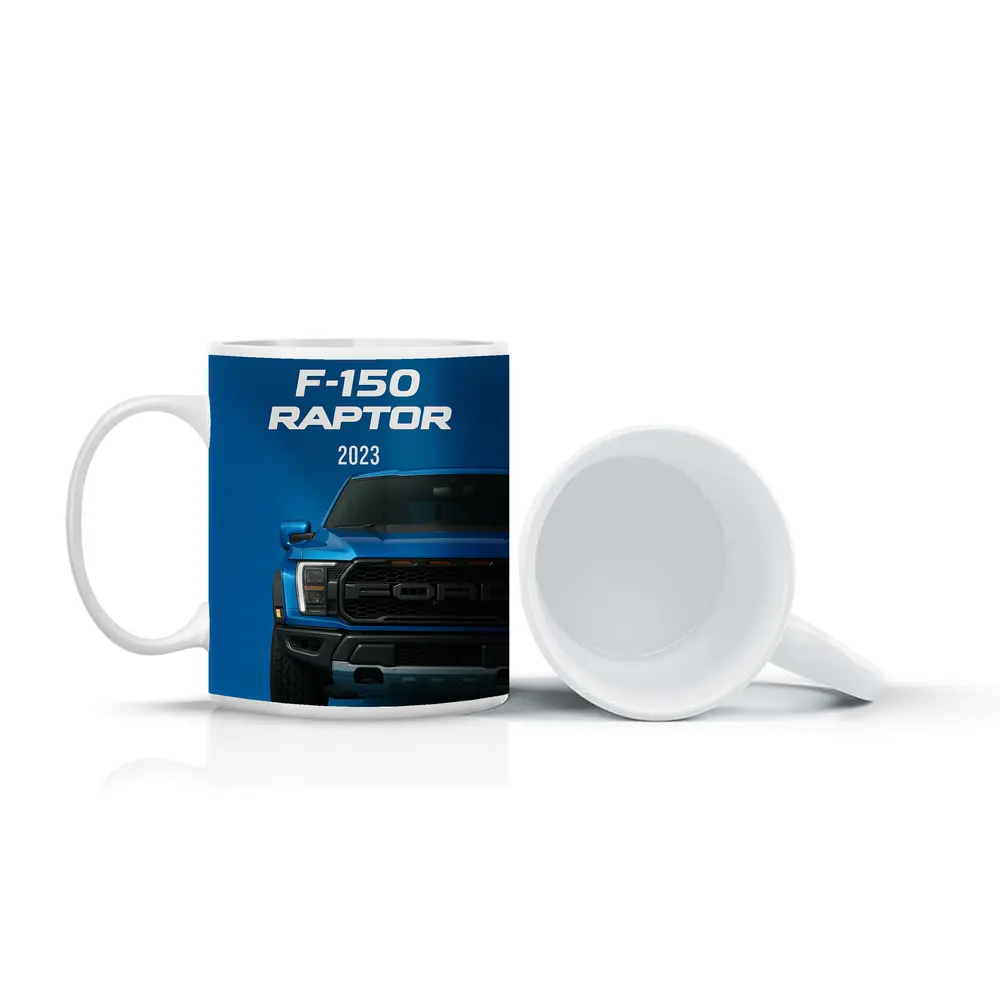 Ford F-150 Raptor 2023 Blue Front – Mugs