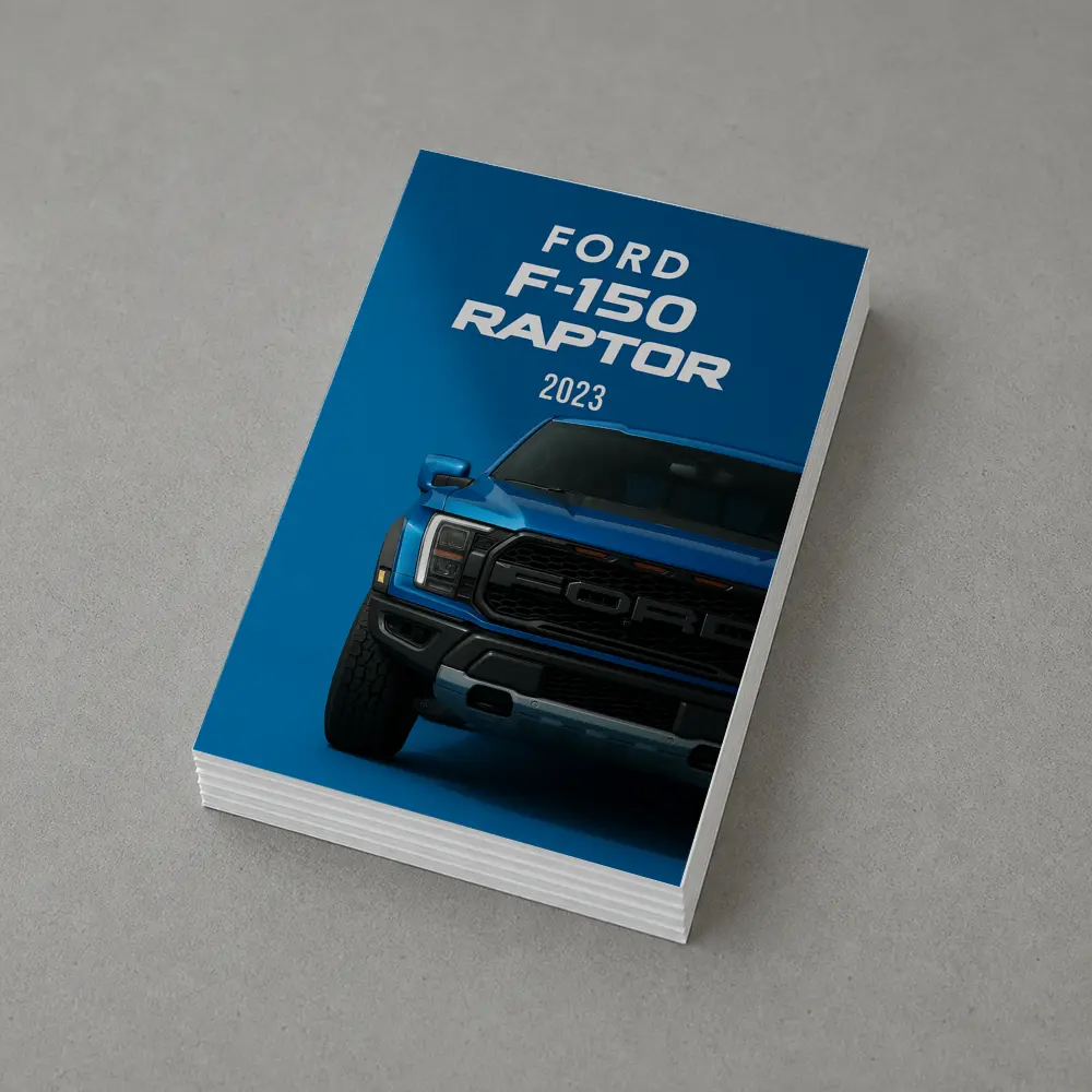 Ford F-150 Raptor 2023 Blue Front – Postcards
