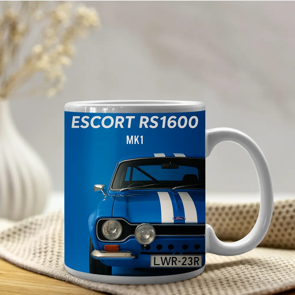 Ford Escort RS1600 MK1 Blue Art – Mugs