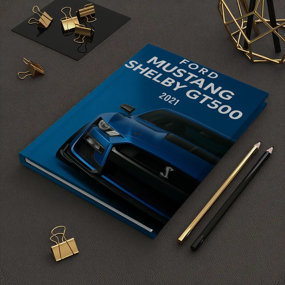 Ford Mustang Shelby GT500 Blue Front View – Notebooks