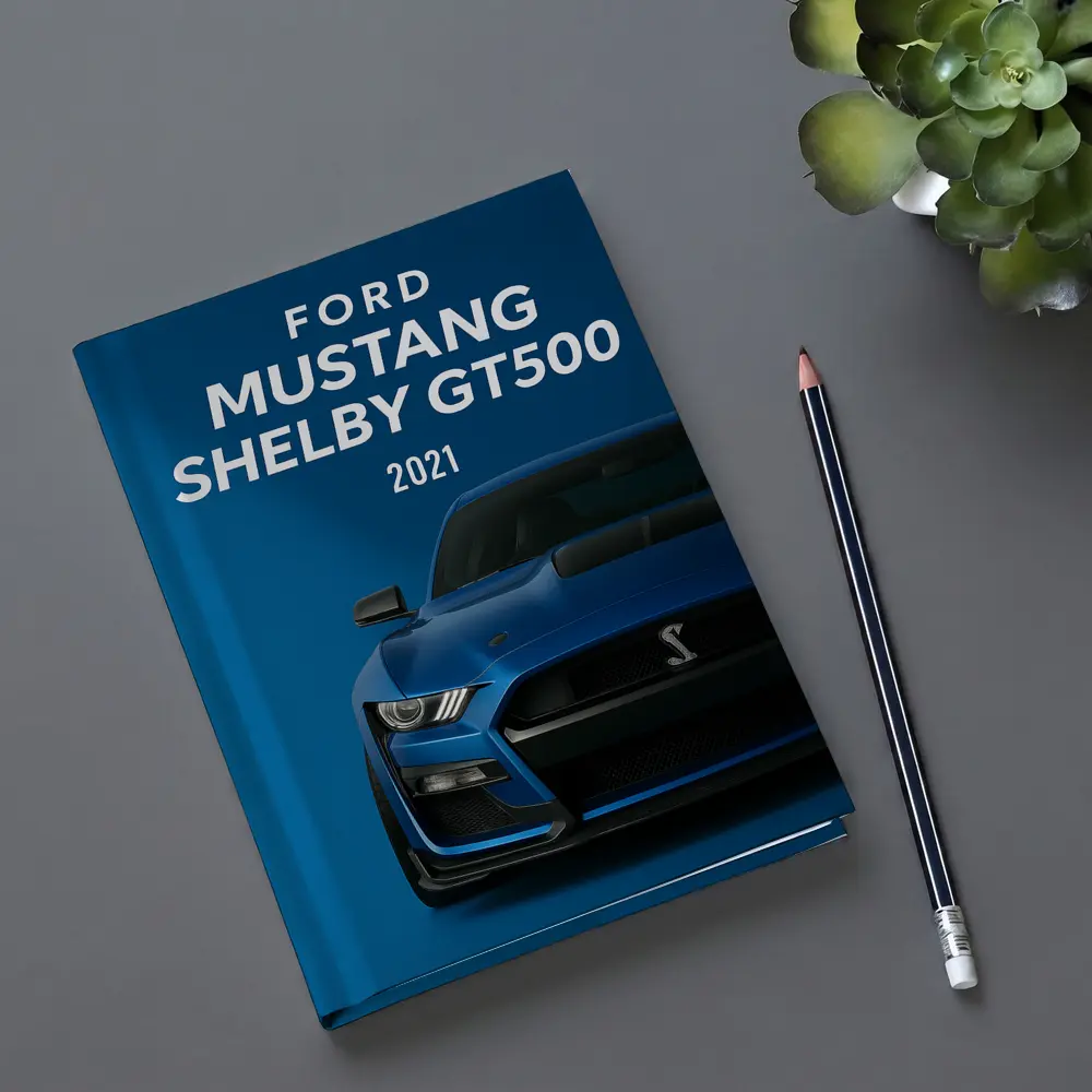 Ford Mustang Shelby GT500 Blue Front View – Notebooks