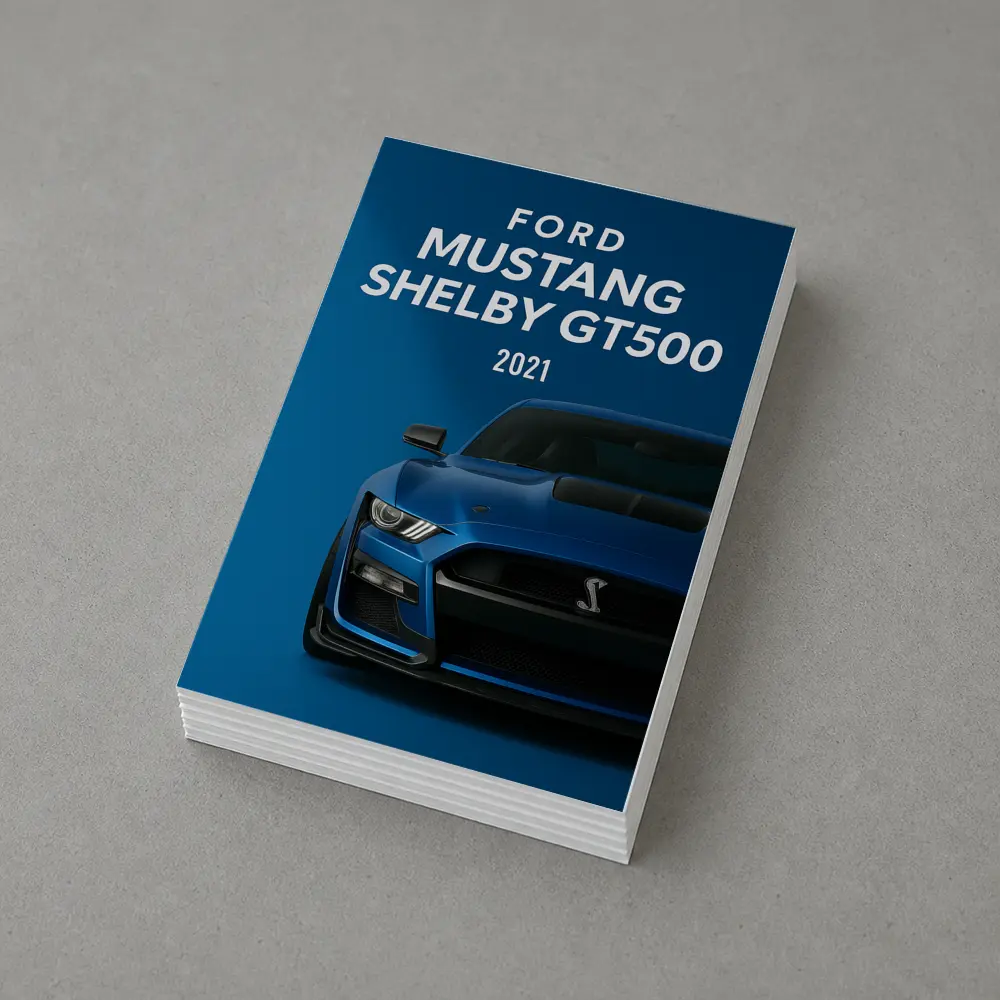 Ford Mustang Shelby GT500 Blue Front View – Postcards