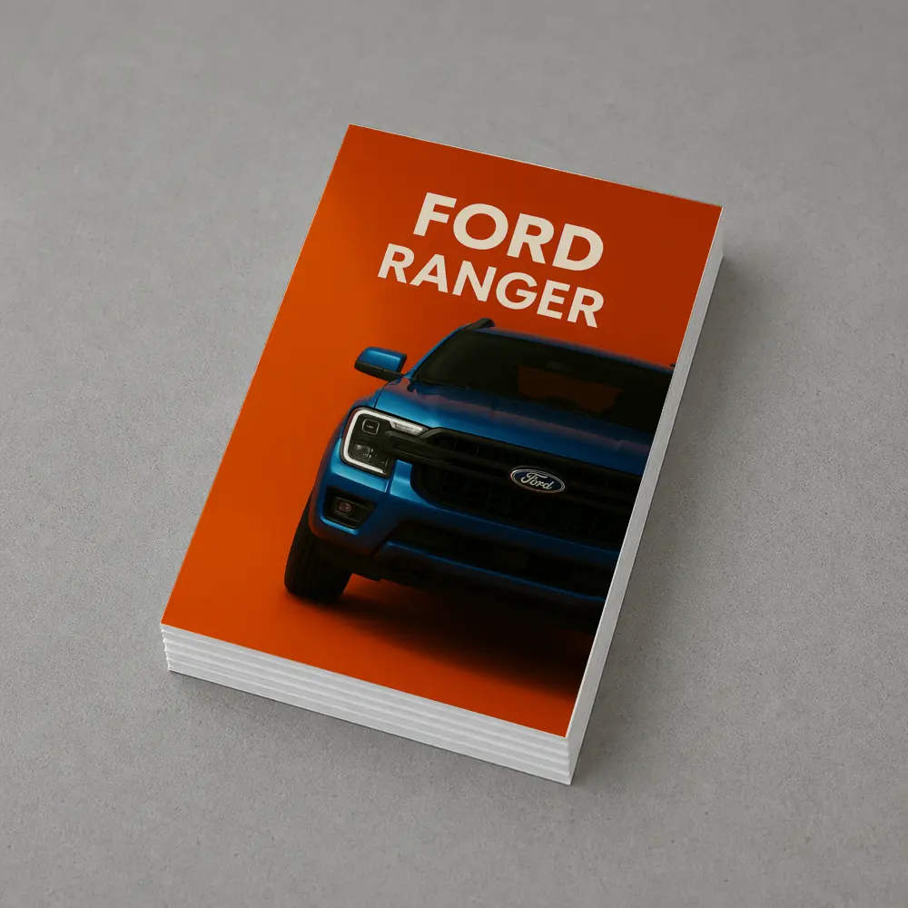 Ford Ranger Truck Front View Orange Background – Postcards