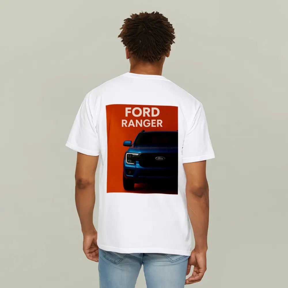 Ford Ranger Truck Front View Orange Background – T-Shirts