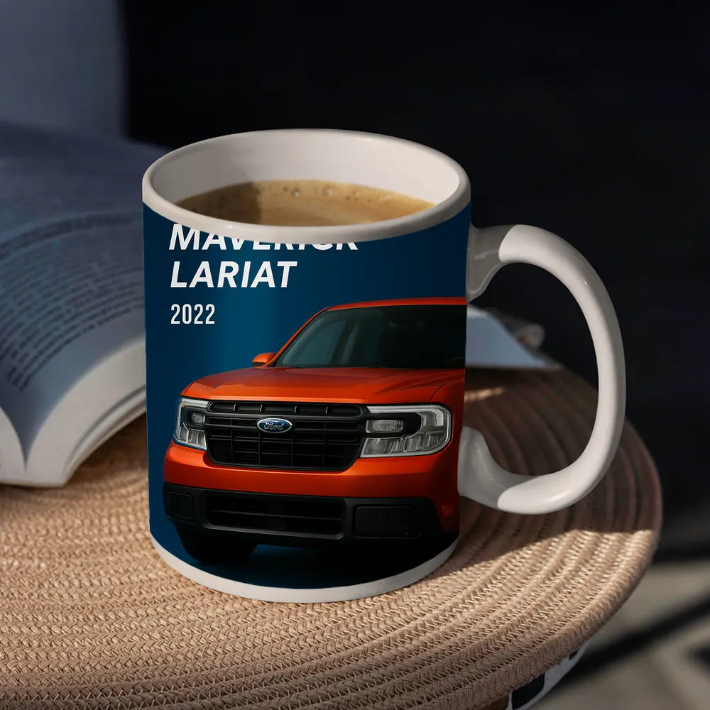 2022 Ford Maverick Lariat Orange Front View – Mugs
