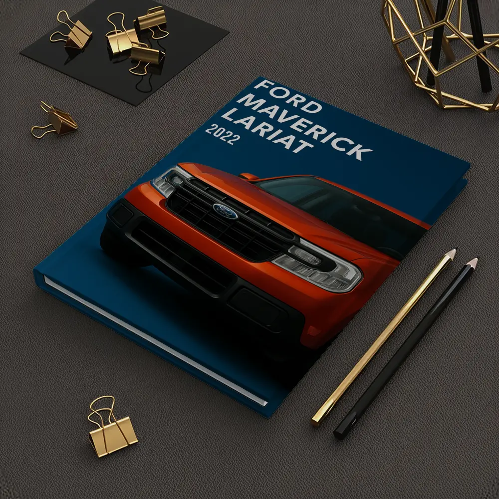 2022 Ford Maverick Lariat Orange Front View – Notebooks