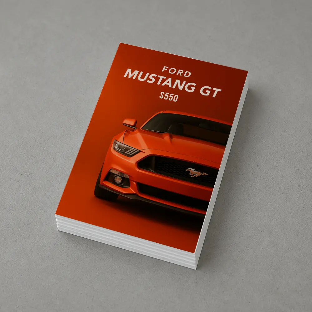 Ford Mustang GT S550 Orange Background Art – Postcards