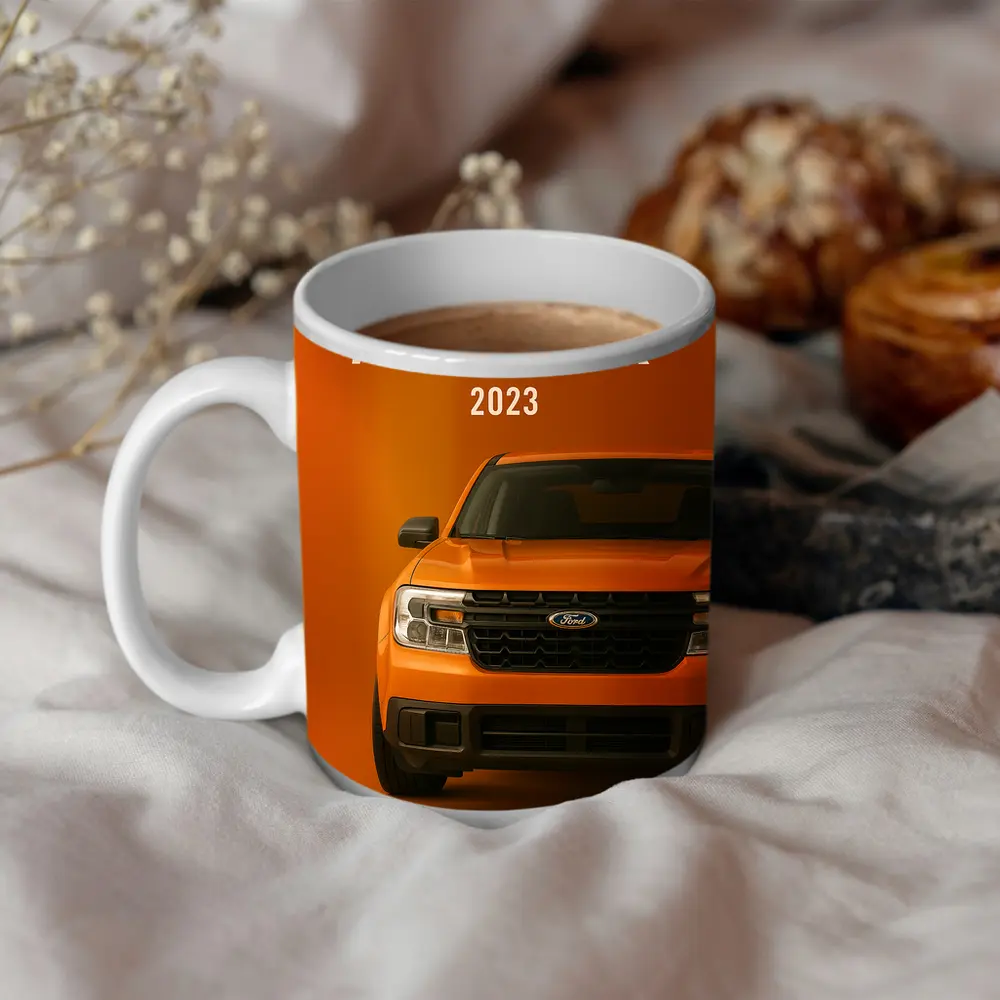Ford Maverick 2023 Orange Front View – Mugs