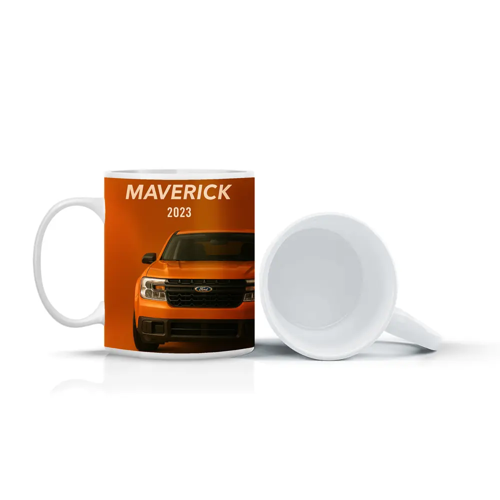 Ford Maverick 2023 Orange Front View – Mugs