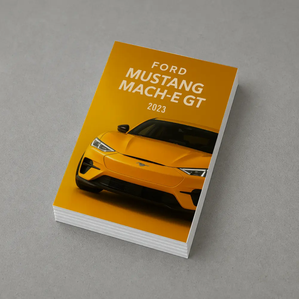 Ford Mustang Mach-E GT Yellow Background – Postcards