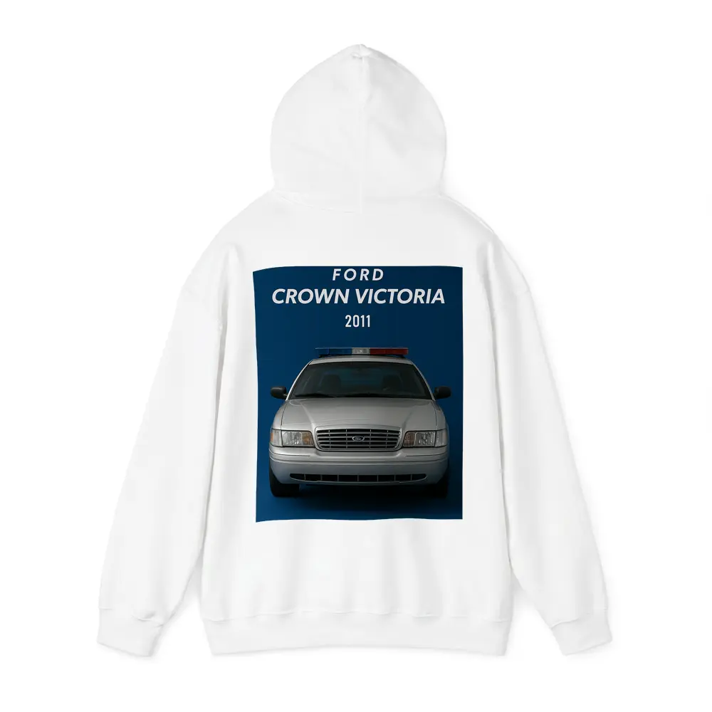 Ford Crown Victoria Police Car Blue Background – Hoodies
