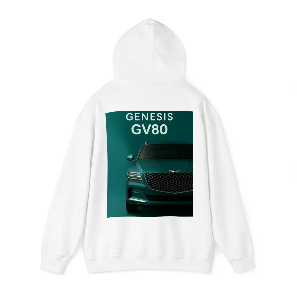 Genesis GV80 SUV Green Teal Background – Hoodies