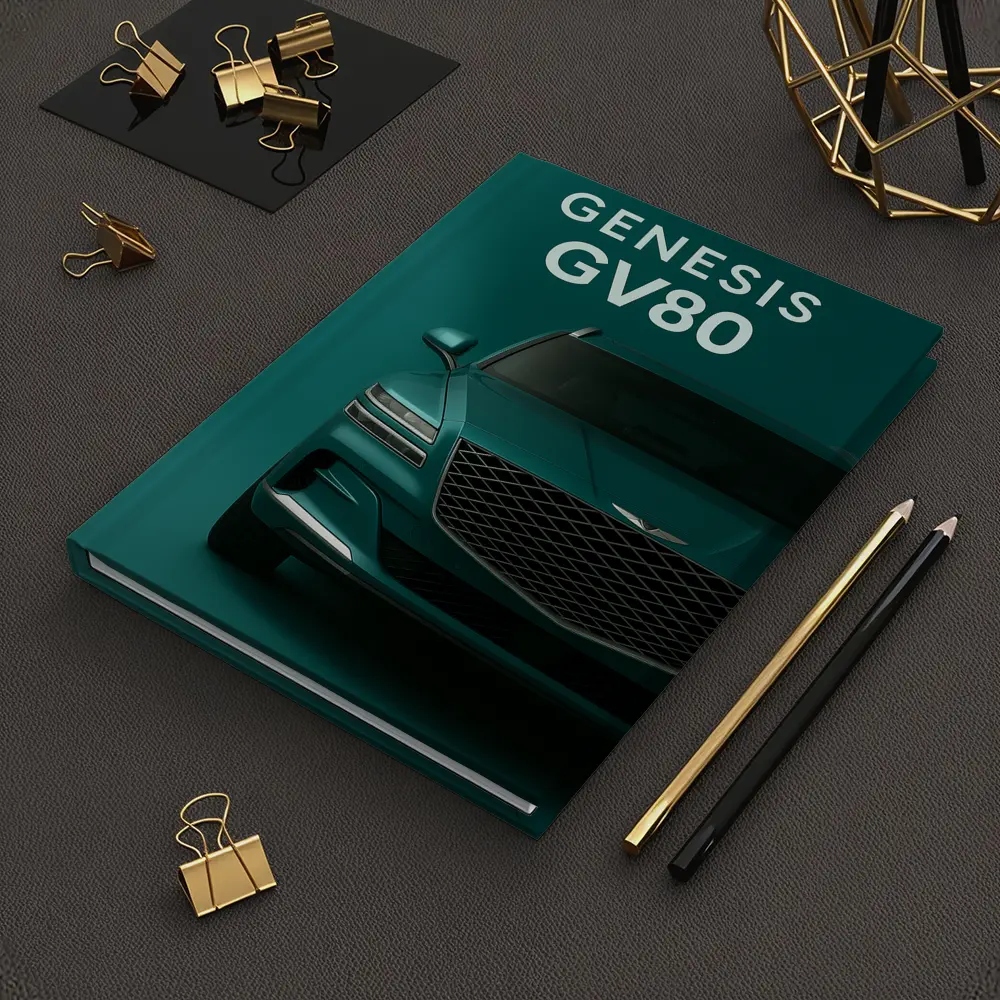 Genesis GV80 SUV Green Teal Background – Notebooks