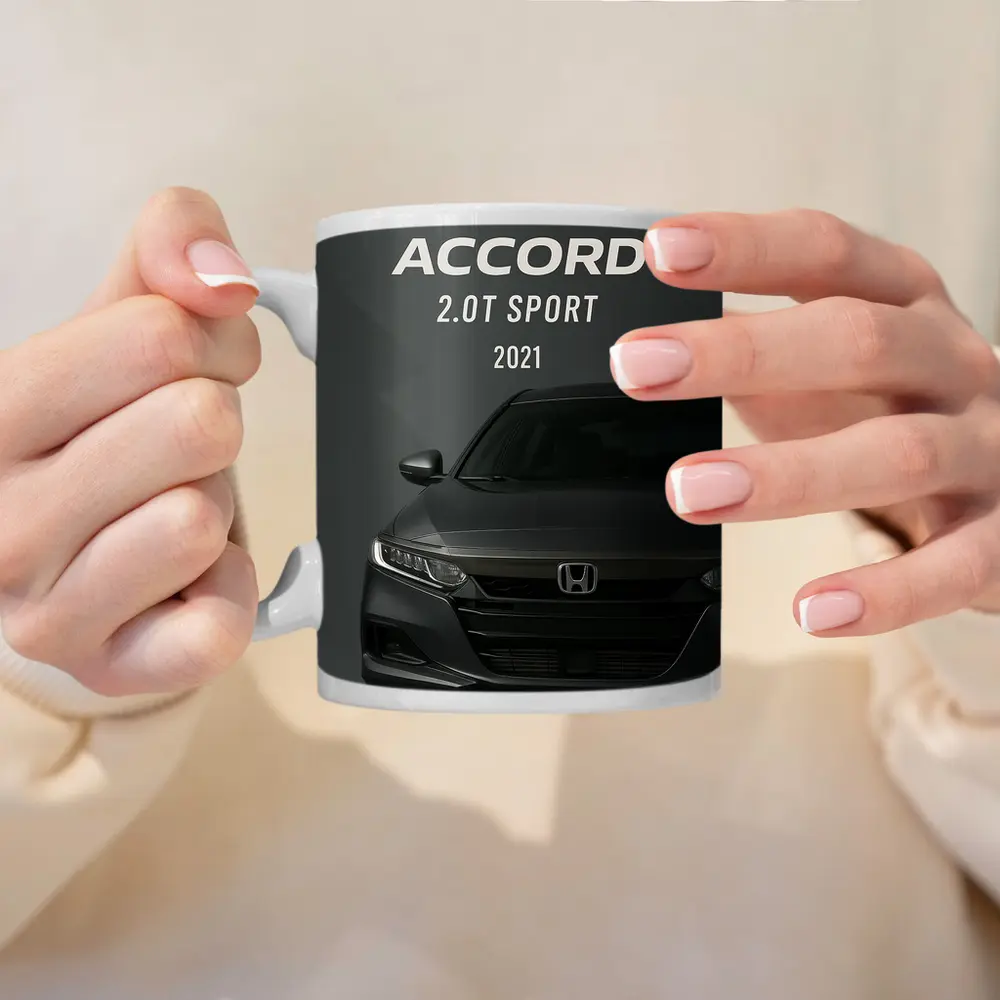 Honda Accord Sport Front View Dark Background – Mugs