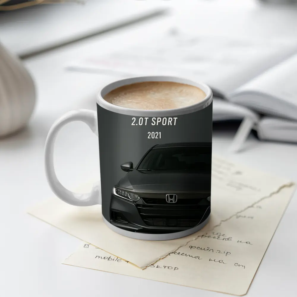 Honda Accord Sport Front View Dark Background – Mugs