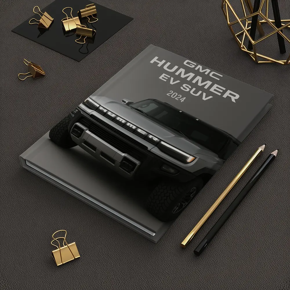 GMC Hummer EV SUV Gray Background – Notebooks
