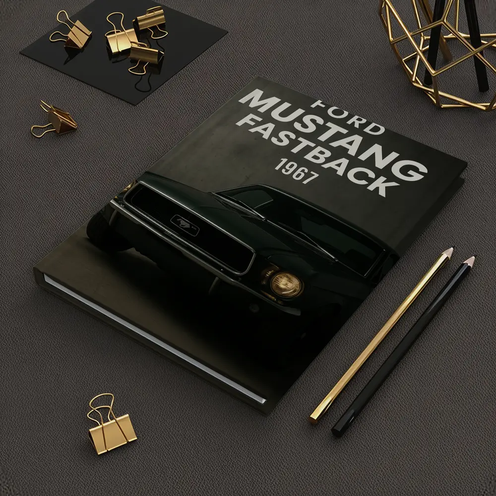 Ford Mustang Fastback 1967 Dark Studio – Notebooks