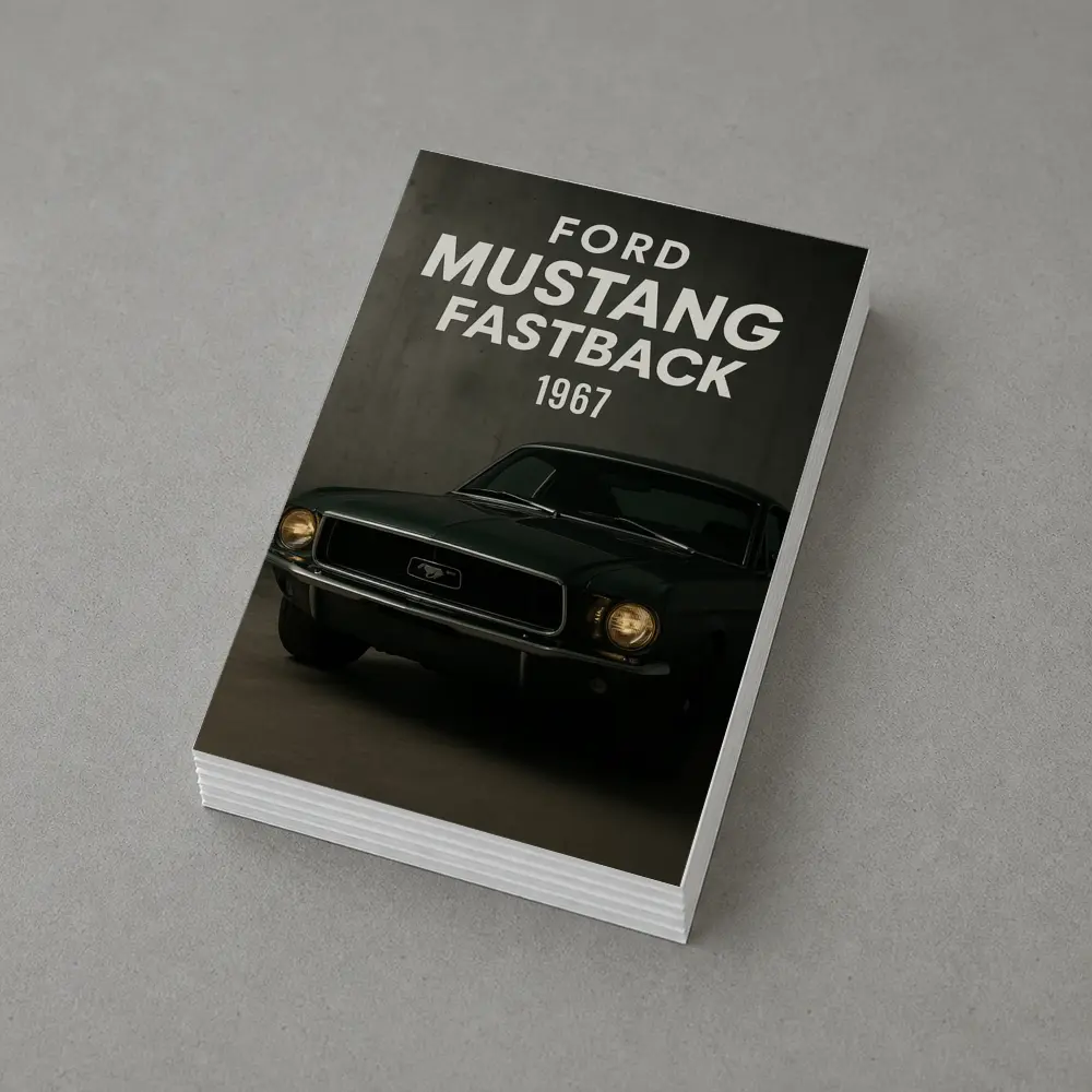 Ford Mustang Fastback 1967 Dark Studio – Postcards