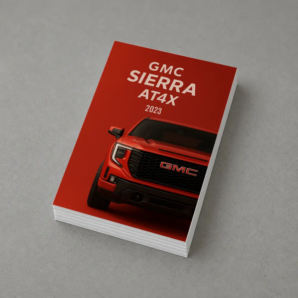 GMC Sierra AT X Red Front View – Postcards